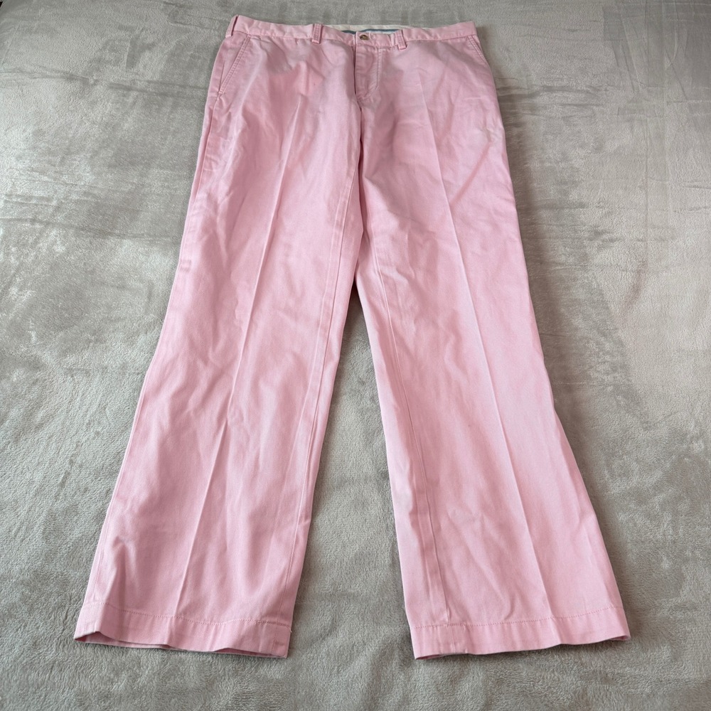 Polo Ralph Lauren Mens 36x32 Pink Classic Fit Cotton Chino Pants Flat Front EUC